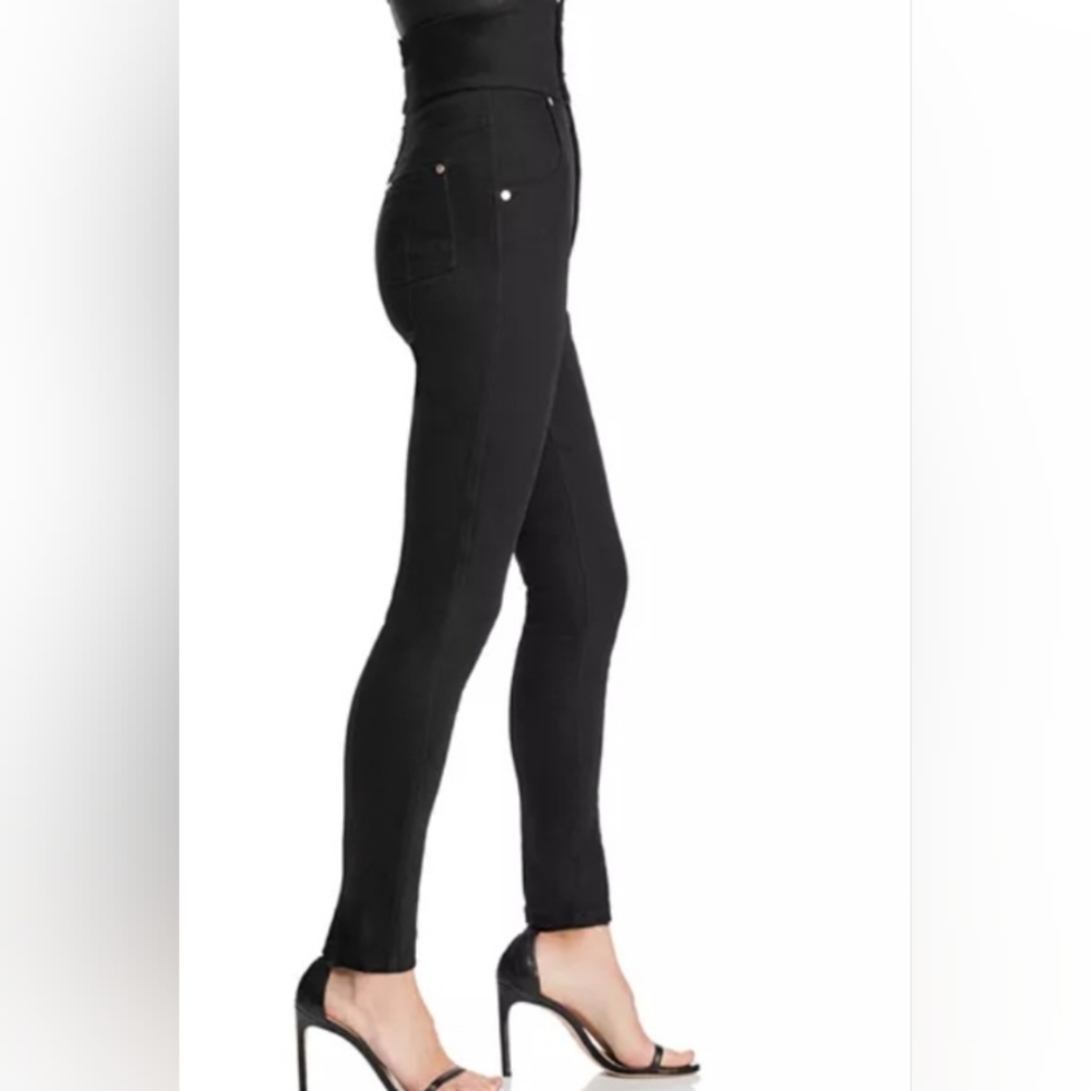 High-Waisted Black Skinny Pants - Picture 3 of 6